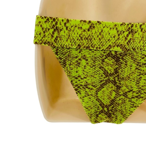 House of Harlow 1960 | NEW Anastasia Bikini Bottom in Green Python Size S - Picture 8 of 9